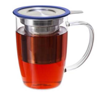 glass tea mug with infuser