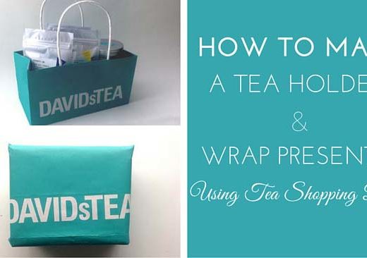 how to make a tea holder and wrap presents using davidstea shopping bags